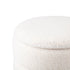 Ivory Boucle Storage Stool